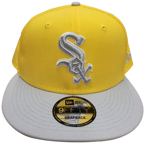 Men's New Era 9Fifty MLB Chicago White Sox Yellow/Silver Snapback - OSFM