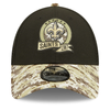 New Era 9Forty Black NFL New Orleans Saints Salute To Service Snapback - OSFM
