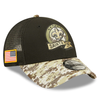 New Era 9Forty Black NFL New Orleans Saints Salute To Service Snapback - OSFM