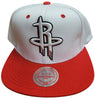 Men's Mitchell & Ness White/Red NBA Houston Rockets XL Pop Team Snapback - OSFA