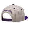 Mitchell & Ness Heather Grey/Purple NBA Utah Jazz Pin Pop HWC Snapback - OSFA