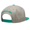 Men's Mitchell & Ness Heather Grey/Teal NBA Vancouver Grizzlies Pin Pop HWC Snapback - OSFA