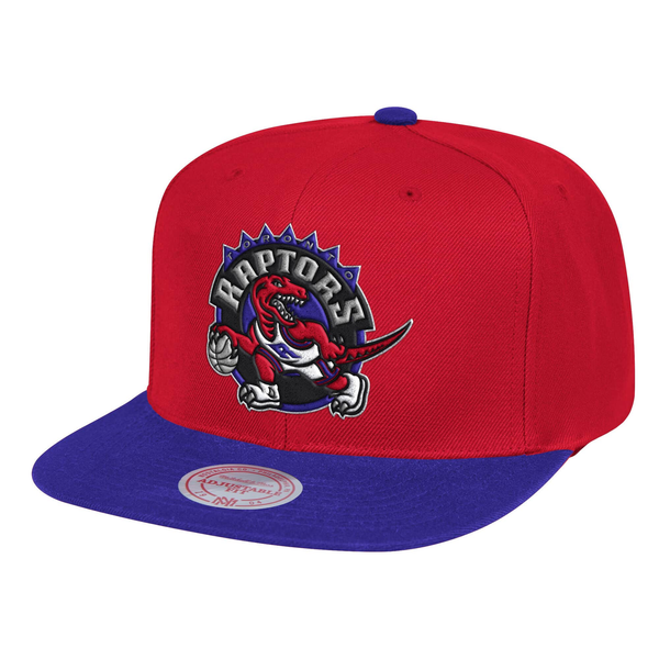 Men's Mitchell & Ness Red/Prpl NBA Toronto Raptors Wool 2 Tone Snapback - OSFA