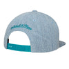 Men's Mitchell & Ness Blue Denim/Teal/White NBA Charlotte Hornets LS Denim Snapback - OSFA