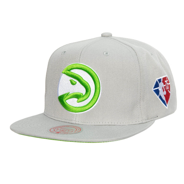 Mitchell & Ness Silver NBA Atlanta Hawks 75th Anniversary Slvr Snapback - OSFA