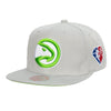 Mitchell & Ness Silver NBA Atlanta Hawks 75th Anniversary Slvr Snapback - OSFA
