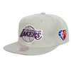 Mitchell & Ness Los Angeles Lakers 75th Anniversary Silver Snapback - OSFA