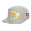 Mitchell & Ness Silver NBA Los Angeles Lakers 75th Anniversary Snapback - OSFA