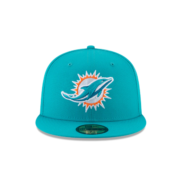 New Era 59Fifty Teal Breeze NFL Miami Dolphins Basic Fitted Hat 70339254