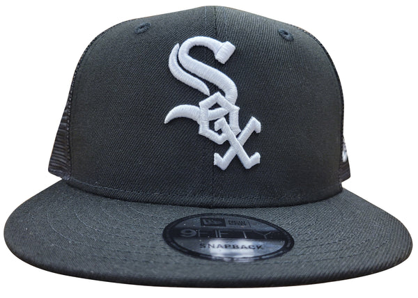 New Era 9Fifty Chicago White Sox Black/White Custom Trucker Snapback - OSFA
