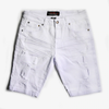Men's Copper Rivet White Denim Shorts