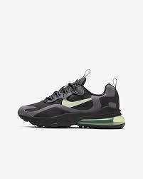 Grade School Nike Air Max 270 React Black/Black/Dark Grey/Barely Volt