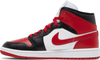 Women's Jordan 1 Mid Black/Gym Red-White (BQ6472 079)