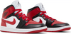 Women's Jordan 1 Mid Black/Gym Red-White (BQ6472 079)