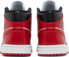 Women's Jordan 1 Mid Black/Gym Red-White (BQ6472 079)