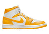 Women's Jordan 1 Mid White/University Gold-White (BQ6472 117)