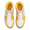 Women's Jordan 1 Mid White/University Gold-White (BQ6472 117)
