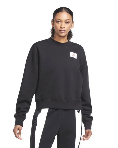 Women's Jordan Black Jordan Flight Fleece Top (CV7783 010)