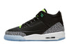 Big Kid's Jordan 3 Retro SE Black/White-Electric Green (DA2304 003)
