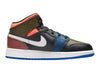 Big Kid's Jordan 1 Mid MMD Black/White-Game Royal (DC4092 001)