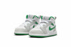 Toddler's Jordan 1 Mid SE White/Pine Green-LT Smoke Grey (DC7250 103)