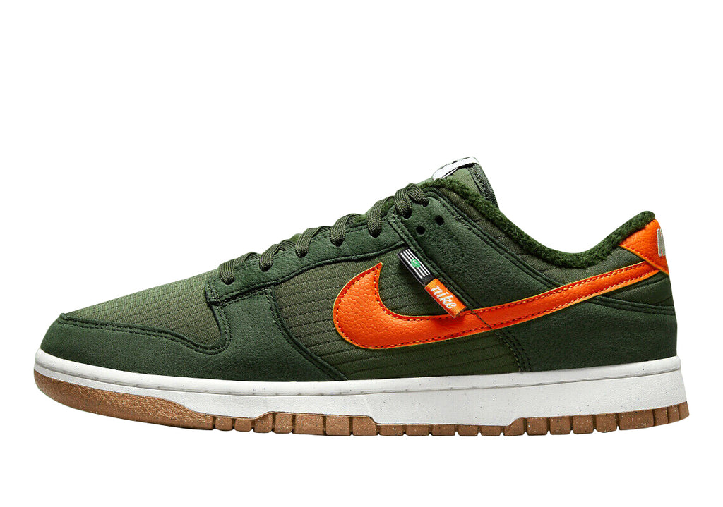 Big Kid's Nike Dunk Low SE Sequoia/Orange-Medium Olive (DC9561 300)