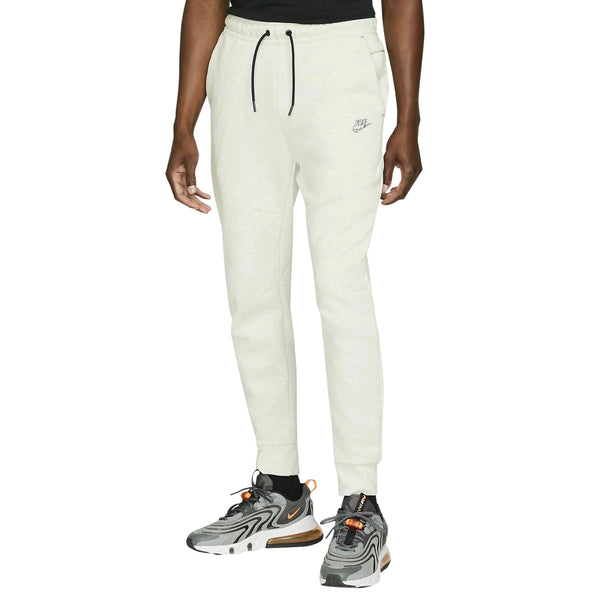 Men's Nike White/Heather Tech Fleece Joggers
