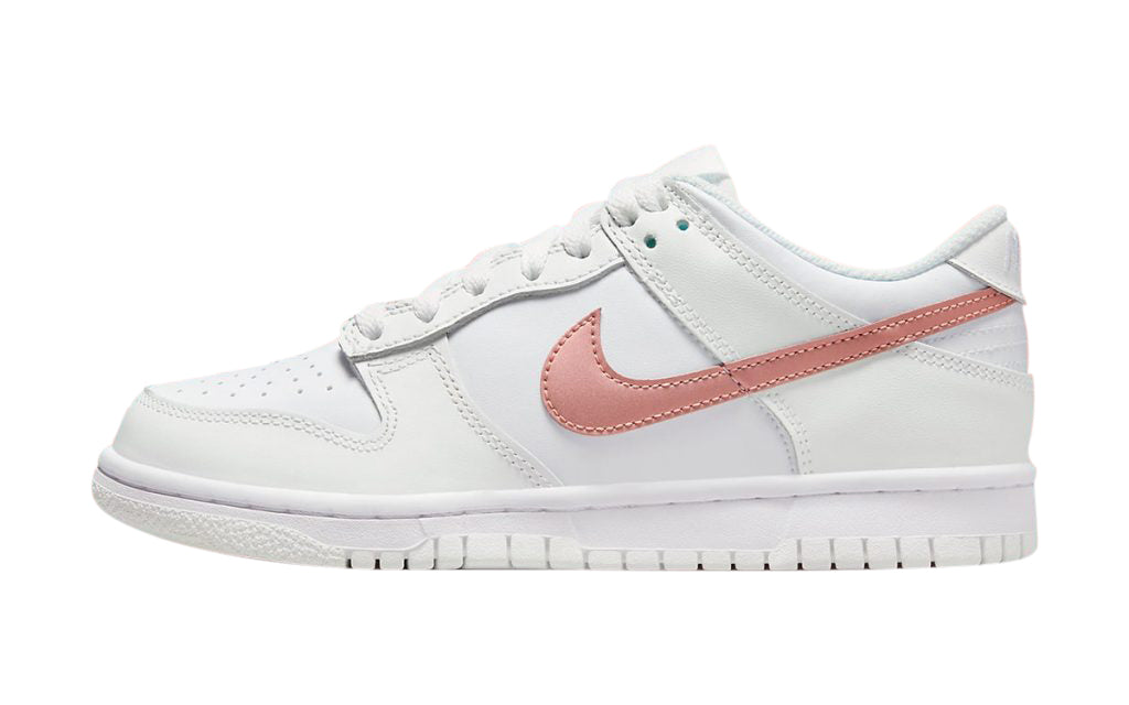 Big Kid's Nike Dunk Low White/Mtlc Red Bronze (DH9765 100)