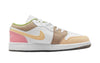 Big Kid's Jordan 1 Low SE White/Vivid Green-White (DJ0341 100)