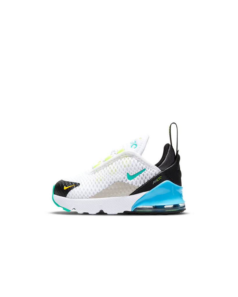 Toddler's Nike Air Max 270 White/Hyper Jade-Black (DJ4606 100)