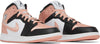Big Kid's Jordan 1 Mid White/Lt Madder Root-Black (DM9077 108)