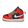 Toddler's Jordan 1 Mid SE Black/Fire Red-White-Malachite (DQ8420 006)