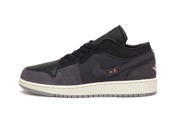 Big Kid's Jordan 1 Low SE Craft Blck/Cmnt Grey-Lt Graphite (DV0478 001)