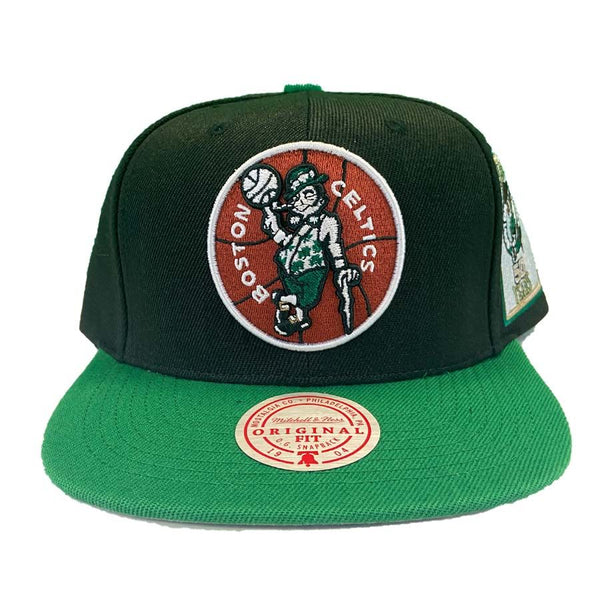 Mitchell & Ness Blk/Green NBA Boston Celtics Patches 2 Tone HWC Snapback - OSFA