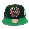 Mitchell & Ness Blk/Green NBA Boston Celtics Patches 2 Tone HWC Snapback - OSFA
