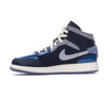 Big Kid's Jordan 1 Mid SE Craft Obsidian/White-French Blue (DX2193 400)