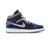 Big Kid's Jordan 1 Mid SE Craft Obsidian/White-French Blue (DX2193 400)