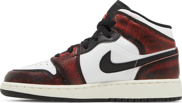 Big Kid's Jordan 1 Mid SE Black/Infrared 23-White-Sail (FB0568 006)