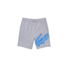 Lacoste Grey/Light Blue Oversized Croco Print Organic Cttn Fleece Shorts