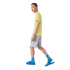 Lacoste Grey/Light Blue Oversized Croco Print Organic Cttn Fleece Shorts