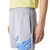 Lacoste Grey/Light Blue Oversized Croco Print Organic Cttn Fleece Shorts