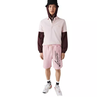 Men's Lacoste Pink Signature Print Cotton Fleece Shorts