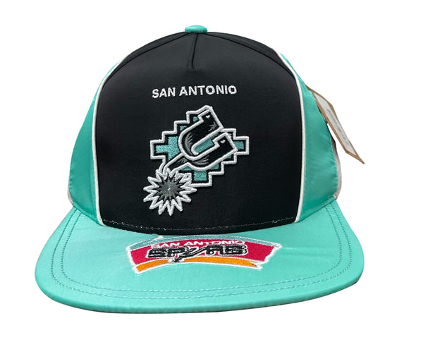 Mitchell & Ness Blk/Tl NBA San Antonio Spurs Freethrow HWC Snapback Hat - OSFA