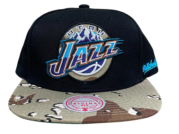 Men's Mitchell & Ness NBA Utah Jazz Choco Camo Snapback - OSFA