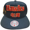 Men's Mitchell & Ness Black NBA Atlanta Hawks Water Tiger HWC Snapback - OSFA