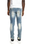 Men's Smoke Rise Surf Blue Engineered Fashion Jeans
