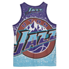 Mitchell & Ness Light Blue NBA Utah Jazz Jumbotron Mesh Tank