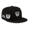 Men's New Era 59Fifty Black/Silver NFL Las Vegas Raiders Just Don Fitted (60188515)