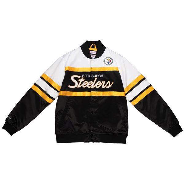 Mitchell & Ness Black NFL Pittsburgh Steelers Heavyweight Satin Jacket