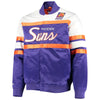 Men's Mitchell & Ness Purple NBA Phoenix Suns Heavyweight Satin Jacket